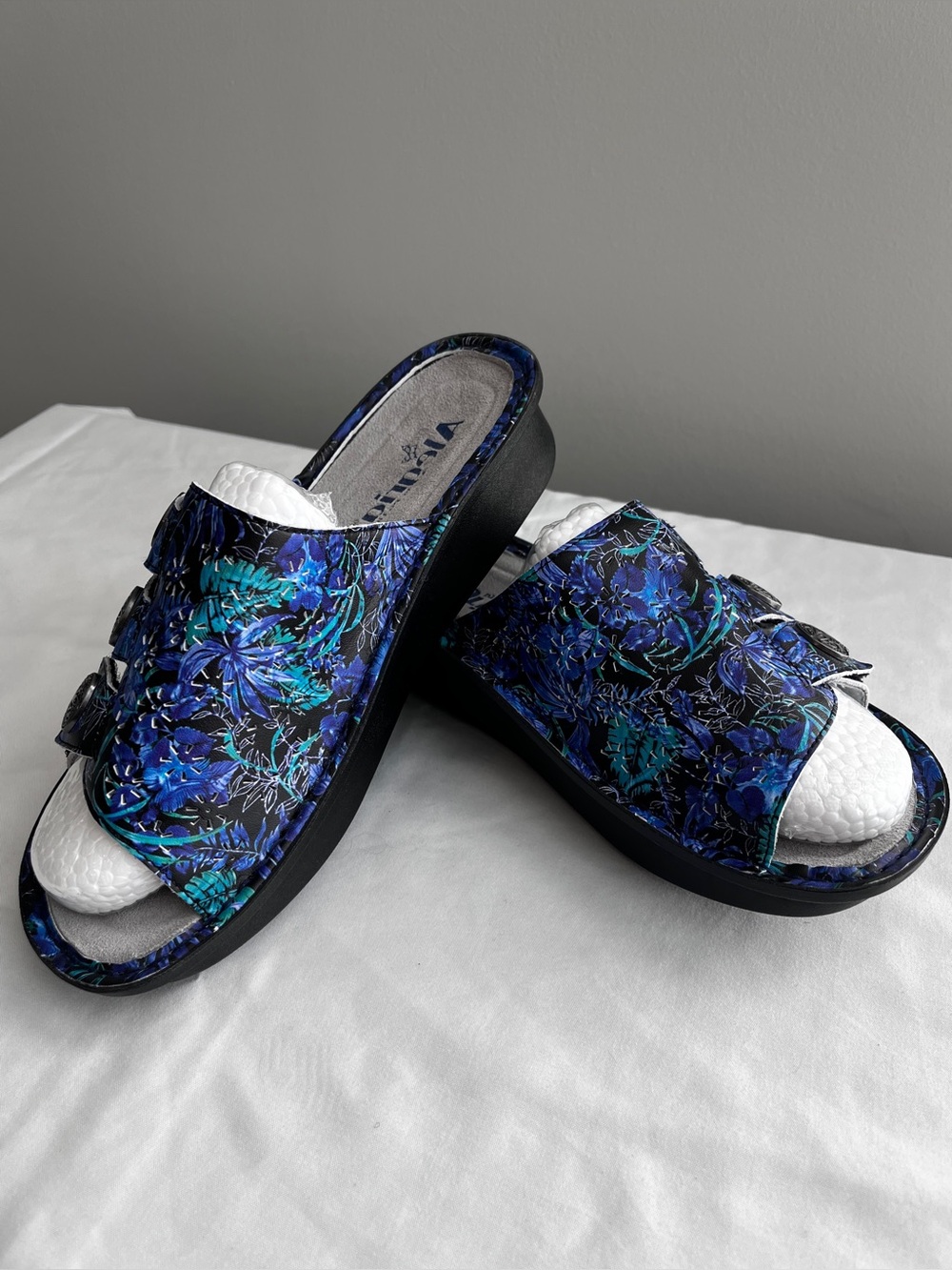 Alegria Julee Jungle Book Leather Adjustable Slide Sandals Women EU37 US 7-7.5
